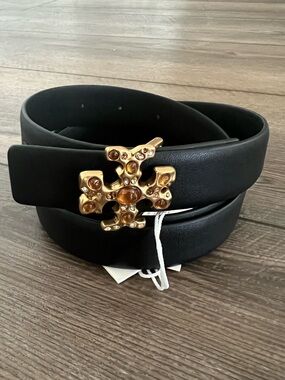 NWT Tory Burch Jewel Buckle Leather Belt Sz L